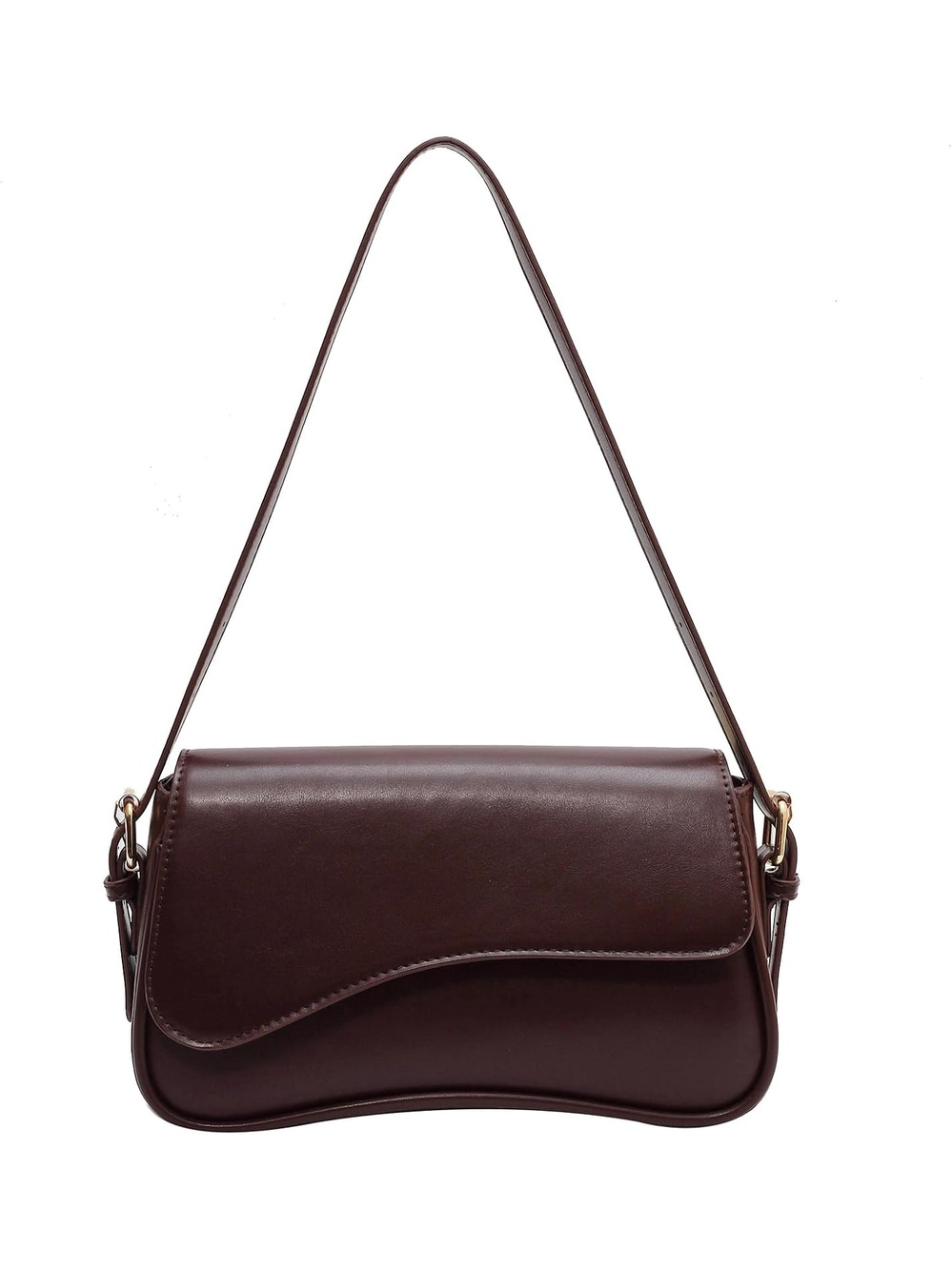 〽️ Women's Coffee Vegan Leather Retro Straps Clutch Purse Crossbody Bag